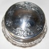 Sterling silver and cut glass dresser jar