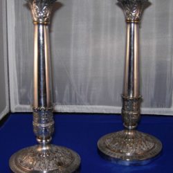 Silverplated candlesticks