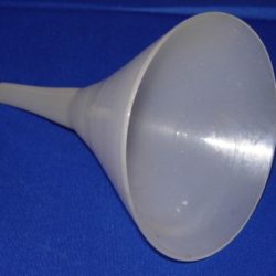 White opaline glass funnel