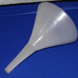 White opaline glass funnel