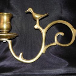 Pair brass sconces