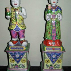 Porcelain figural candlesticks