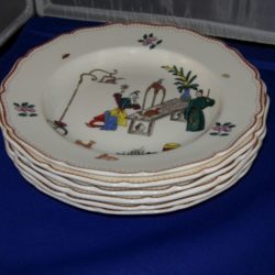 Set of porcelain soup bowls