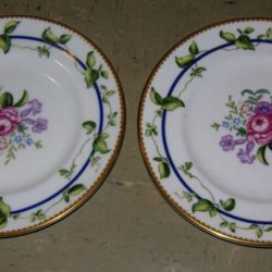 Pair of porcelain bread and butter plates