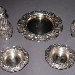 Sterling silver condiment set