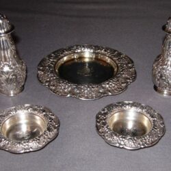 Sterling silver condiment set