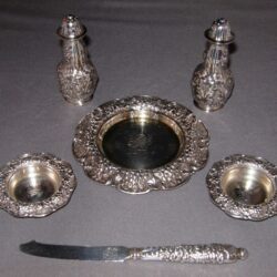 Sterling silver condiment set