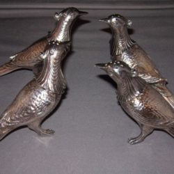 Silverplated figural shakers