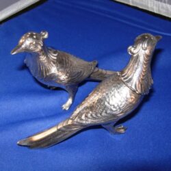 Silverplated figural shakers