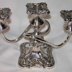 Silverplated candelabrum