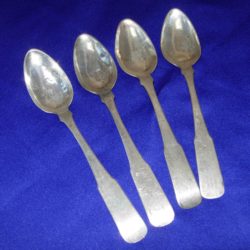 Set of coin silver teaspoons, Southern