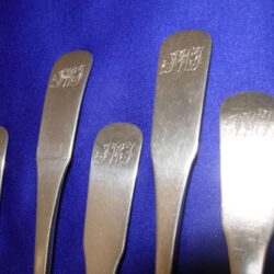 Set of coin silver place spoons, Southern