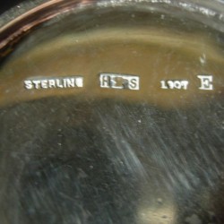 Sterling silver creamer and sugar bowl