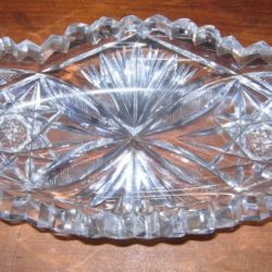 Cut glass relish dish