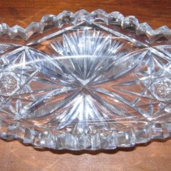 Cut glass relish dish