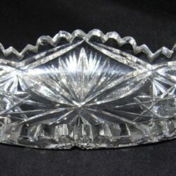 Cut glass relish dish