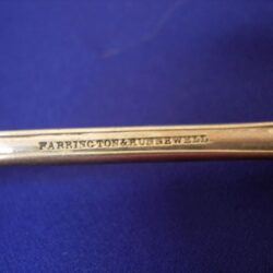 Coin silver mustard ladle