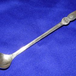 Silver mustard ladle