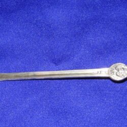 Silver mustard ladle