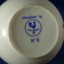 Porcelain breakfast cup and saucers