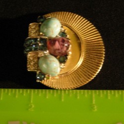 Clip earrings and brooch